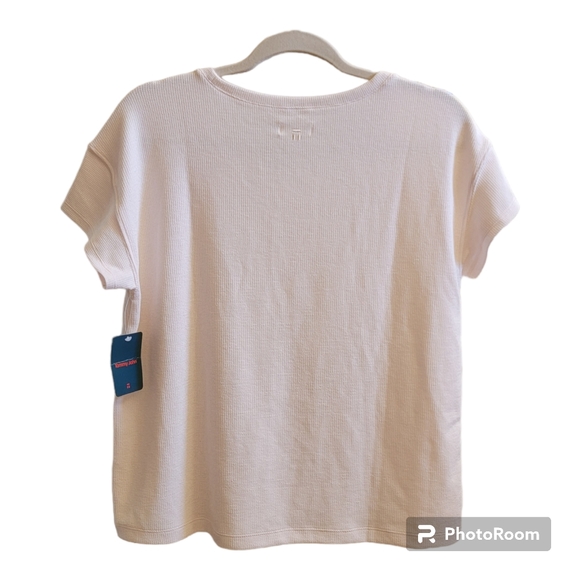 Tommy John Womens Waffle Lounge Tee Pastel Parchment Size S NWT Retail: $68.00 - Picture 2 of 9